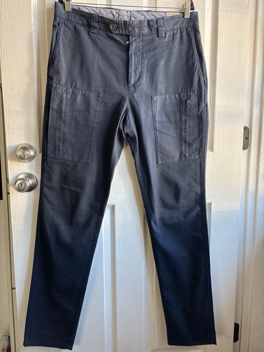 Cargo Pants Blue US34 Brunello Cucinelli Luxury Garment Dyed Trouser